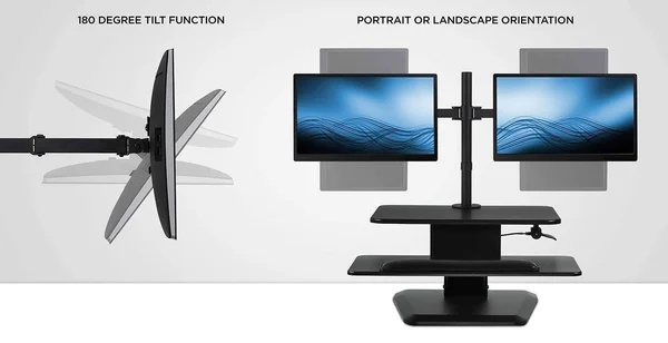 Mount-It! - Standing desk converter - rectangular