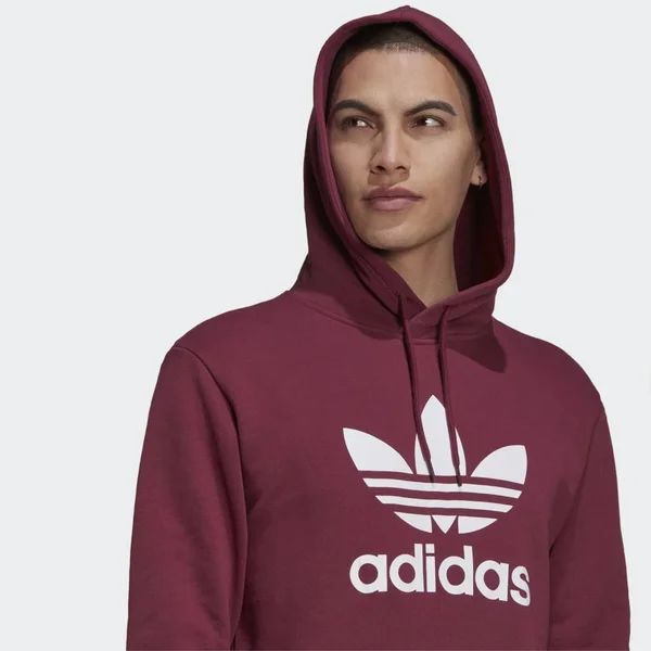 Adidas Men's Adicolor Trefoil Hoodie - Victory Crimson - XL
