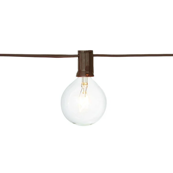 Hampton Bay Outdoor/Indoor 12 ft. Plug-In G50 Incandescent Clear Bulbs Cafe String Light (3-Pack)