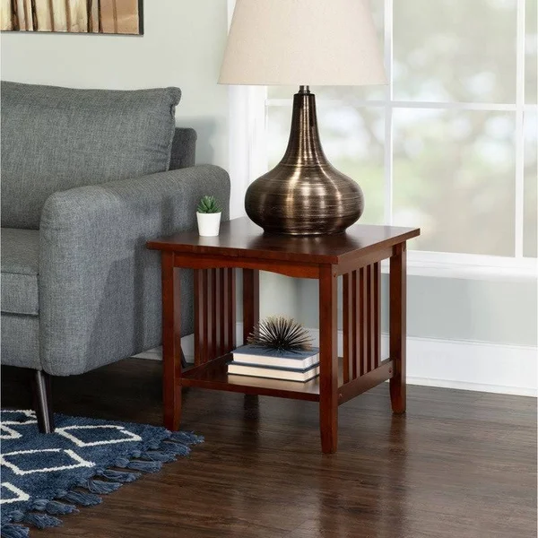 Linon Home Decro Myles Mission End Table - Espresso