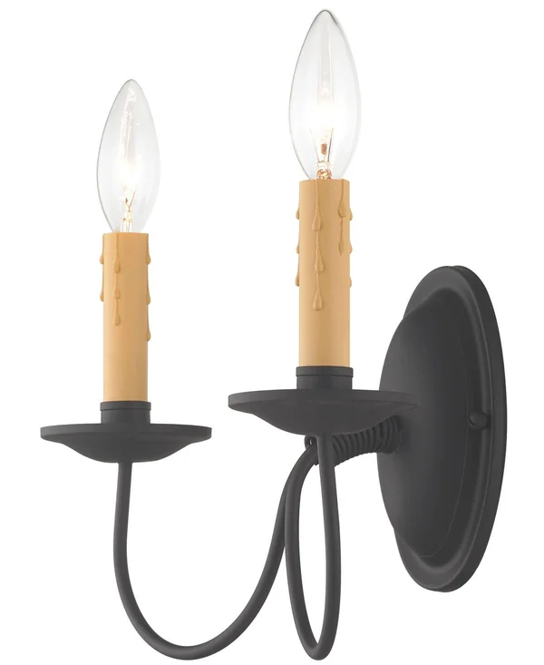Livex Lighting 4452-04 2 Light Heritage Wall Sconce - Black