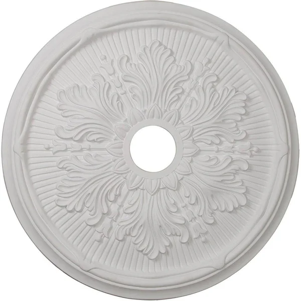 23 3/4x22OD x 3 5/8x22ID x 1 7/8x22P Luton Leaf Ceiling Medallion (Fits Canopies Up to 3 5/8x22) - Hand-Painted Witch Hazel Crack