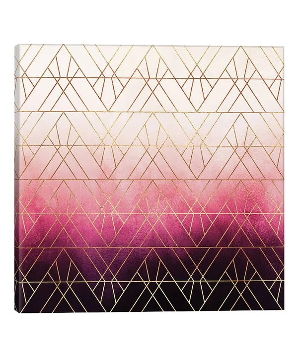 Art Canvases by iCanvas - Art Deco Triangle Ombré Gallery-Wrapped CA