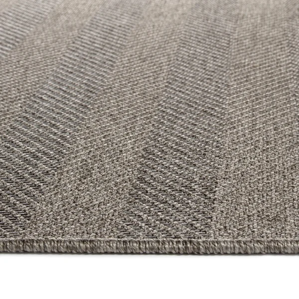 Porch & den Reiling Stripe Indoor/Outdoor Flat-Weave Rug - 9&0 x 13&0 - Gunmetal