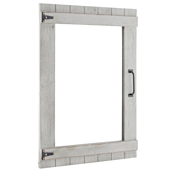 FirsTime & Co. Weathered Barn Accent Wall Mirror 32x22 x 24x22 Rustic Gray
