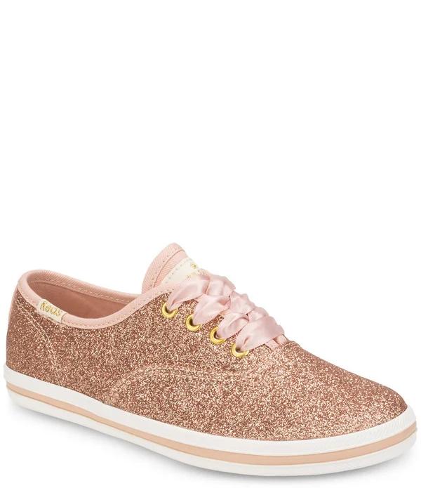 Keds x Kate Spade New York Champion Glitter Sneaker Rose Gold, Size 10 M Toddler Shoes