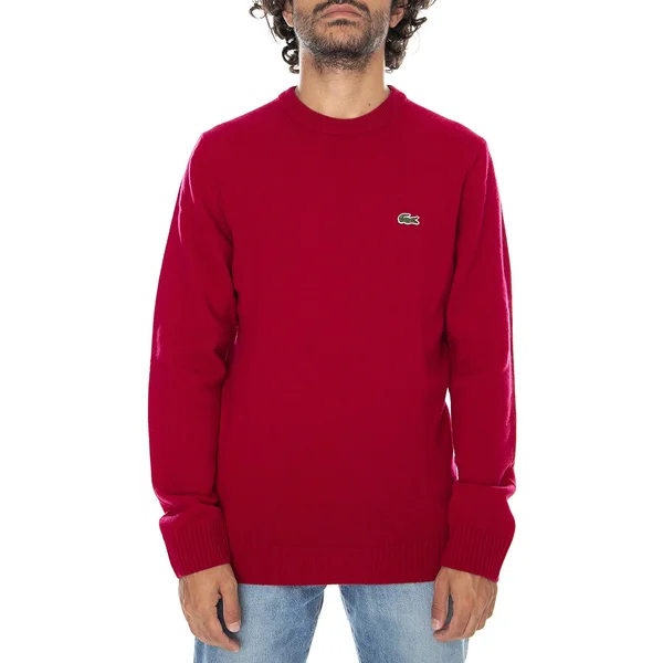 Lacoste Mens Classic 476 Red Pullover Crew-Neck Sweater Size 3
