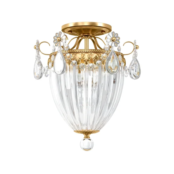 Schonbek 1242-22A Heirloom Gold/Spectra Crystal Bagatelle Crystal 3 Light Down Lighting Semi Flush Mount