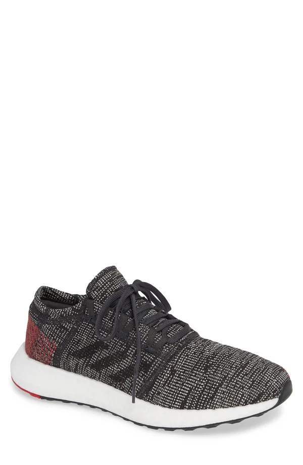 Adidas Men's Pureboost Go Running Shoes, Black - Size 8.0