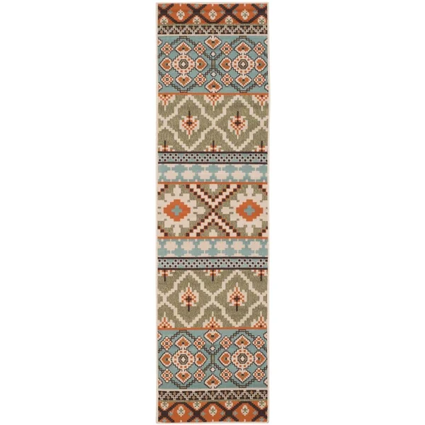 Safavieh Veranda Srbislava Indoor/ Outdoor Rug - 6&7x22 x 6&7x22 Square - Turquoise/Blue