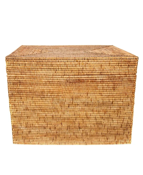 Artifacts Trading Rattan Medium Rectangular Hinged Trunk, Brown