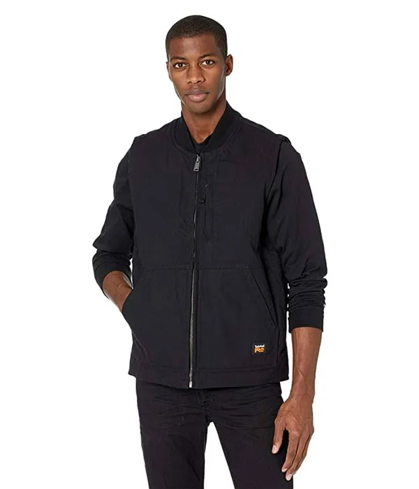 Timberland Pro Gritman Lined Canvas Vest, Men's Jet Black