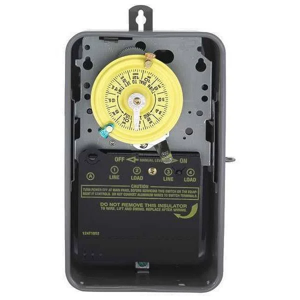 Intermatic Electromechanical Timer, 24-Hour, T104R