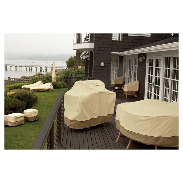 Classic Accessories Veranda Bistro Table and Chair Cover, Pebble