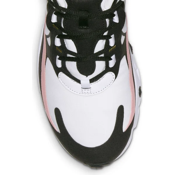 Nike Air Max 270 React - Womens Casual Running Shoes - Black/White/Bleached Coral - Size 10.0