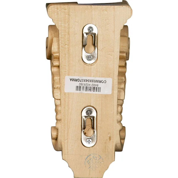 Ekena Millwork CORW03X04X07GRAL 3 1/2x22W x 4x22D x 7x22H Small Grape Corbel - Alder