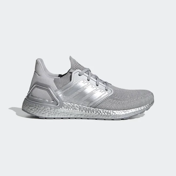 Adidas Ultraboost 20 Shoes Silver Metallic 4 - Mens Running Shoes