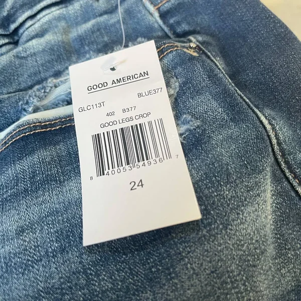 Good American Good Legs Crop Jeans, Blue377, Women's, 24