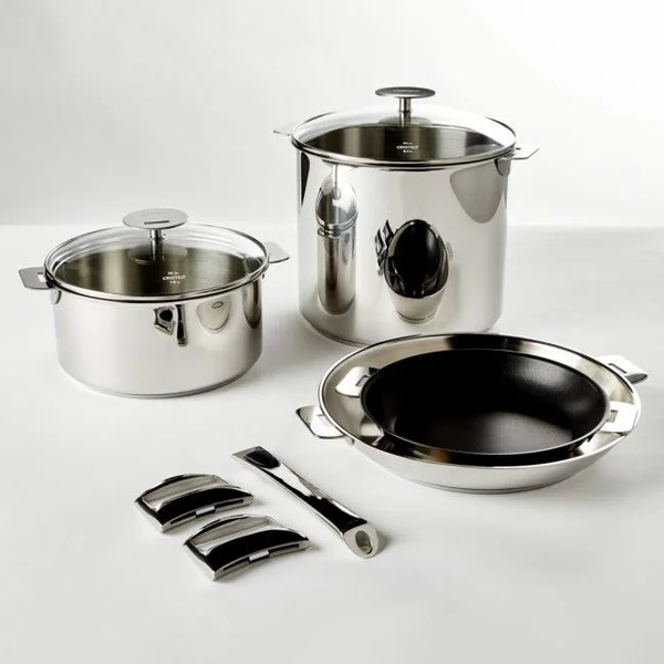Cristel Mutine 9-Piece Set with Stainless Steel Handles