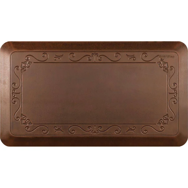 Smart Step Home Collection 72 inch by 20 inch Fleur-de-lys Mat - Tan, 72 x 20 x 5
