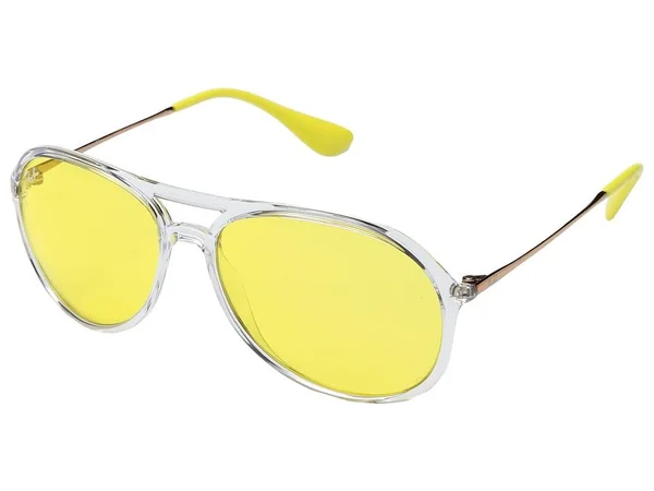 Ray Ban Alex Sunglasses RB4201 6295C9 Crystal Frame Yellow Lens 59MM