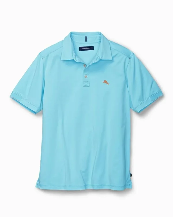 Men's Tommy Bahama Tropicool Spectator Short Sleeve Polo Shirt - Blue