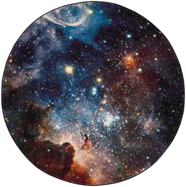 Safavieh Galaxy GAL109P 5&3x22 x 5&3x22 Round Purple, Multi Area Rug