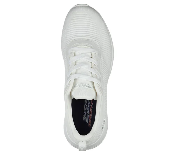 Skechers Women's Bobs Sport Squad - Tough Talk Sneaker - White - 8
