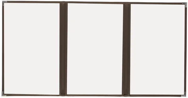 (Pkg of 10) Triple Pocket Cafe Menu COVER, 8絰11, Mahogany