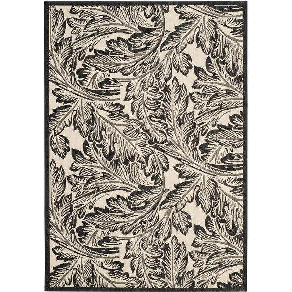 Safavieh Courtyard CY2996-3901 5&3x22 x 7&7x22 Sand - Black Area Rug