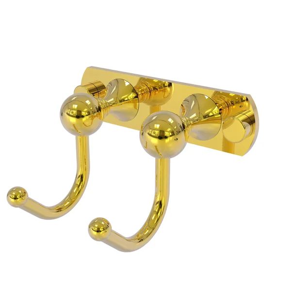 Allied Brass SL-20-2-PB Shadwell Polished Brass 2-Position Multi-Hook