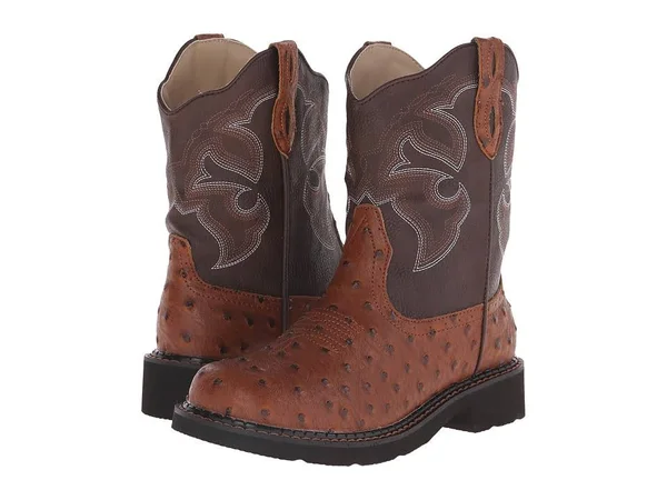 Roper Western Boots Womens Ostrich 09-021-1532-1418 Ta Tan
