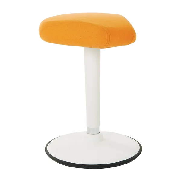 Active Perch Seat with White Frame and Orange Fabric 24x22-34x22
