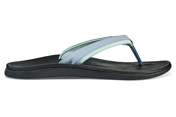 Olukai Punua Women's Beach Sandals Cloud Blue - Black - 5