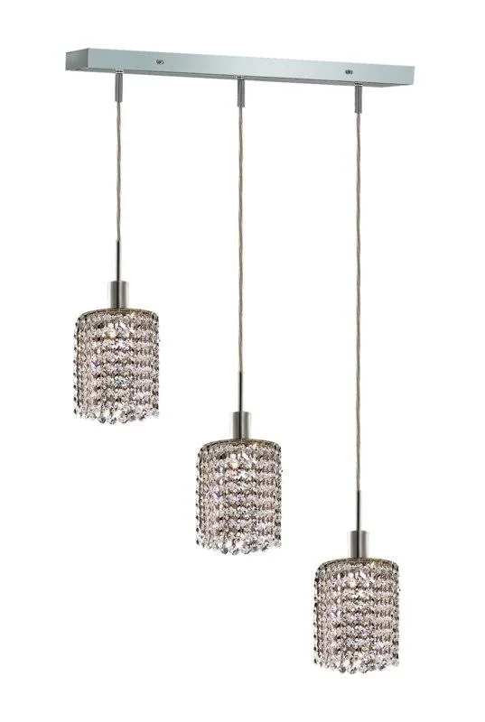 Elegant Lighting 1283D-O-R-CL/SA Mini 3 Light Chrome Pendant