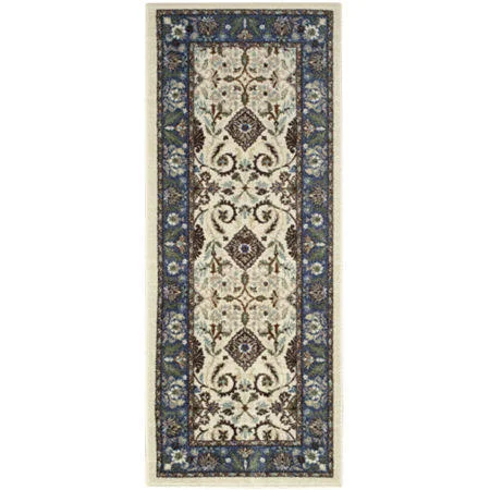Brumlow Kartoum Washable Rectangular Rug - Blue - One Size