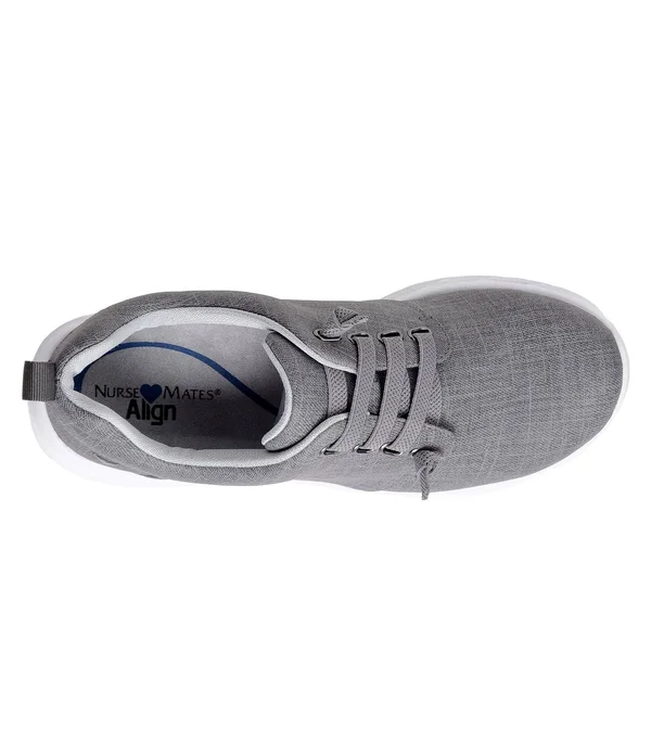 Nurse Mates Women's Velocity Sneaker, Grey Polyurethane