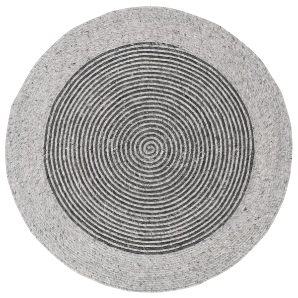 Safavieh Braided Rug Collection BRD904F - Grey, Black - 5& x 5& Round