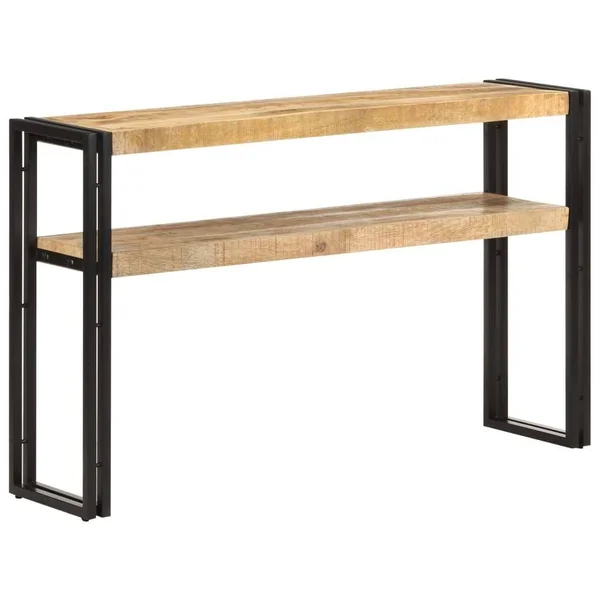 vidaXL Console Table 47.2x22x11.8x22x29.5x22 Rough Mango Wood