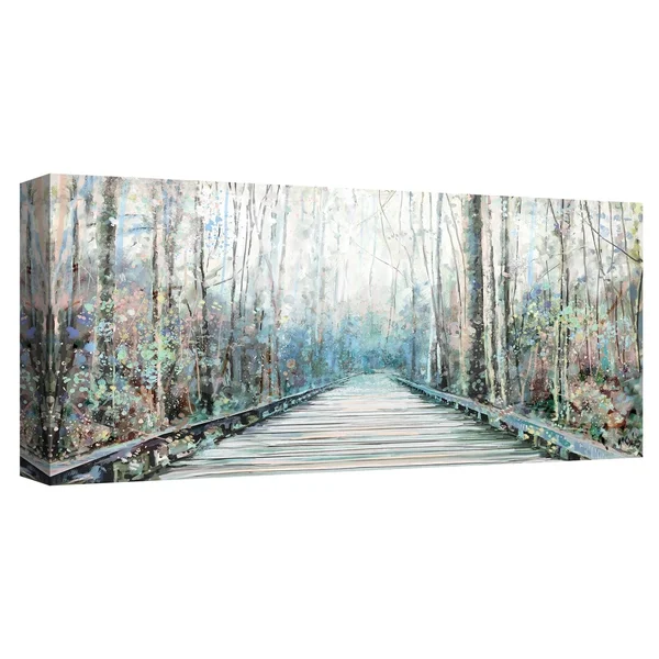 Masterpiece Art Gallery Summer Journey Forest Path by Studio Arts Canvas Art Print - Size: 17 inch x 34 inch
