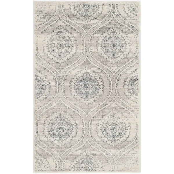 Safavieh CNG626A Carnegie Light Grey - Cream Area Rug - 9& x 12&