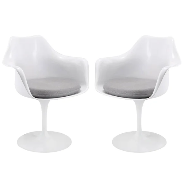Modern Contemporary Dining Armchair Set of Two Gray