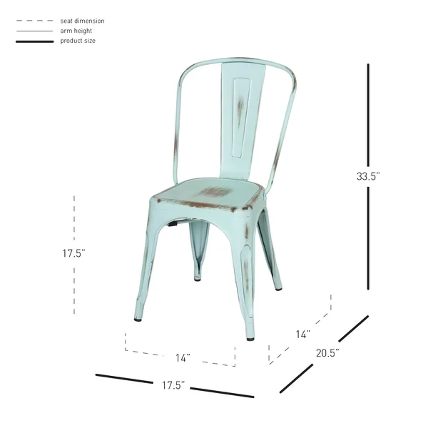 Metropolis Metal Side Chair - Set of 4, Frosted White