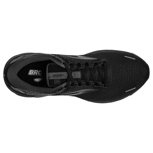 Brooks Men's Ghost 14 Black-Black-Ebony, 14