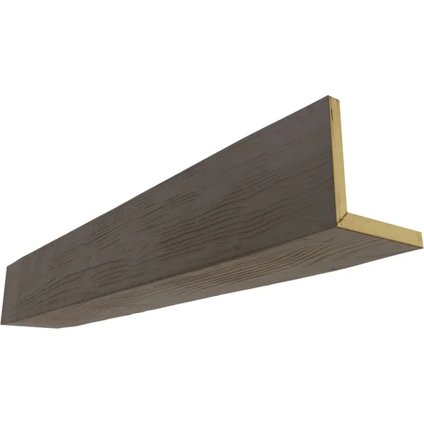 Ekena Millwork BMSD2C0040X080X096HD 4x22W x 8x22H x 8&L 2-Sided (L-beam) Sandblasted Endurathane Faux Wood Ceiling Beam - Natural