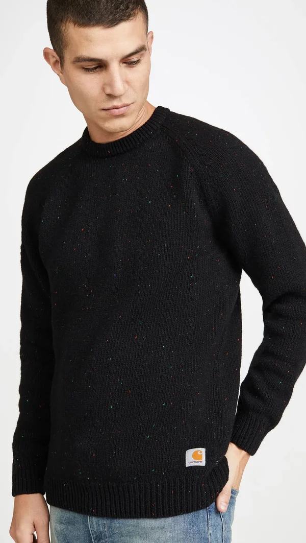 Carhartt WIP Anglistic Sweater I010977 Black Heather