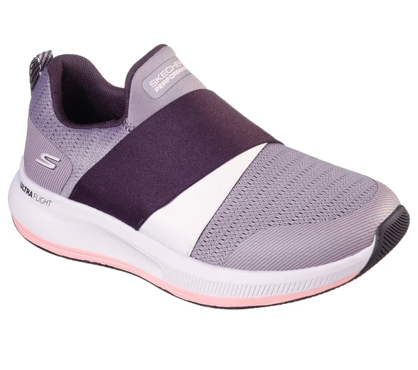 Skechers Women's GOrun Pulse - Bold Venture Running Shoes - Plum, 8.0