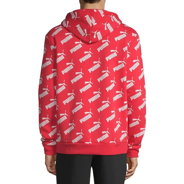 Puma Men's Amplified Hoodie-Red Small