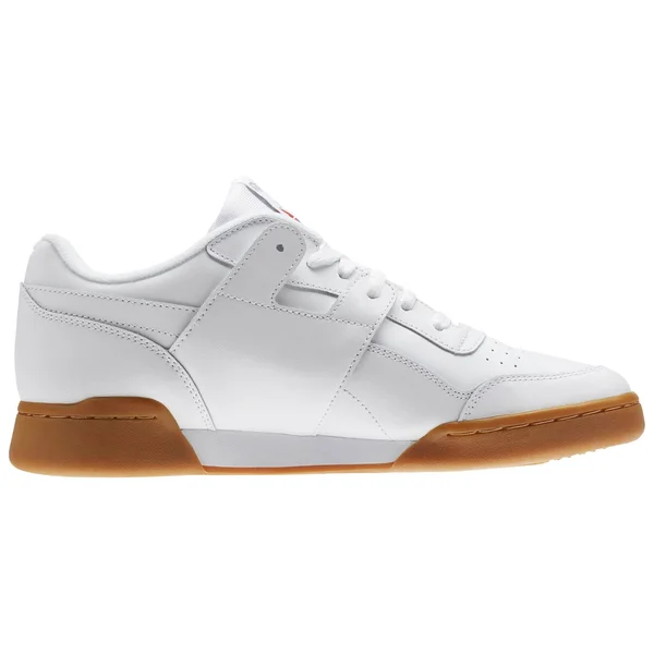 Reebok Men Workout Plus Sneaker - White/Carbon/Classic Red, 6