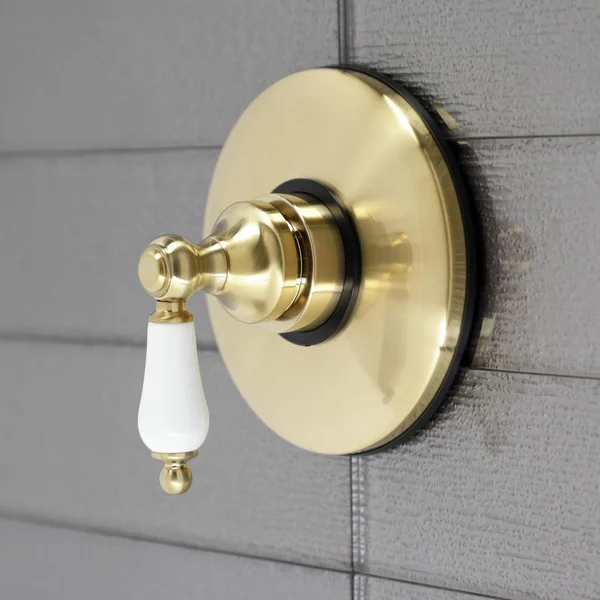 Kingston Brass KB3008PL Volume Control with Lever Handle, Brushed Nickel